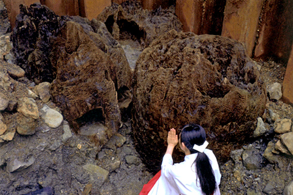出雲大社境内遺跡出土の宇豆柱（古代出雲歴史博物館）